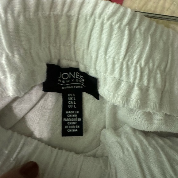 Jones New York Sport Plus Linen Ankle Pants Sz Lg - Picture 3 of 5
